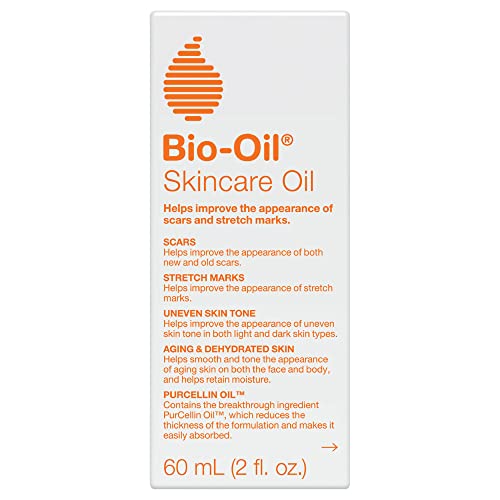 Bio-Oil Skincare Body Oil with Vitamin E, Serum for Scars and Stretchmarks, Face and Body Moisturizer for Sensitive Dry Skin, Dermatologist Recommended, Non-Comedogenic, For All Skin Types, 2 oz
