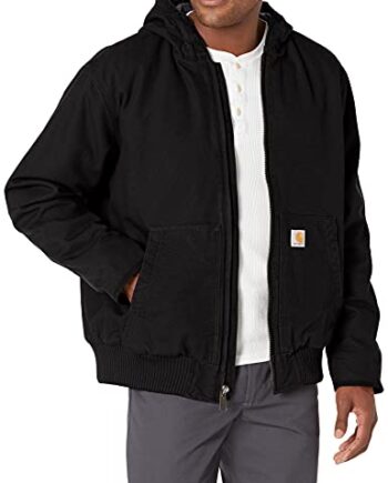 Carhartt Men's Active Jacket J130 (Regular and Big & Tall Sizes), Black, Large