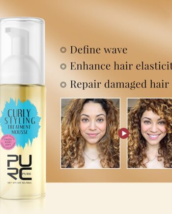 Curly Care Hair Products Mousse Care Coconut Oil Smoothing Frizz Control Enhanced Curl Wavy Wigs Hair Styling Cream Mousse Foam