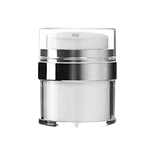 Flroha Airless Pump Jar Bottles | Cream Jar Vacuum Bottle Dispenser | Moisturiser Lotion Dispenser with Pump | Leakproof Travel Containers for Makeup
