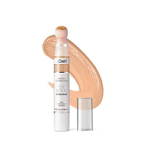 JOAH Perfect Complexion Eye Serum Concealer, Hydrating Under Eye Makeup and Skincare for Dark Circles and Puffiness, Light Neutral