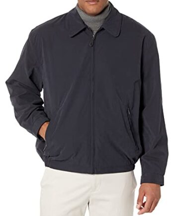 London Fog Men's Auburn Zip-Front Golf Jacket (Regular & Big-Tall Sizes), Navy, Large