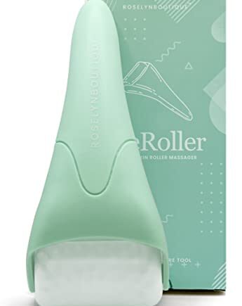 ROSELYNBOUTIQUE Ice Roller for Face Massager Cryotherapy Manual Acupressure Acupuncture Support Muscle Roller Stick - Facial Roller Relaxation for Wrinkles Puffiness (Green)